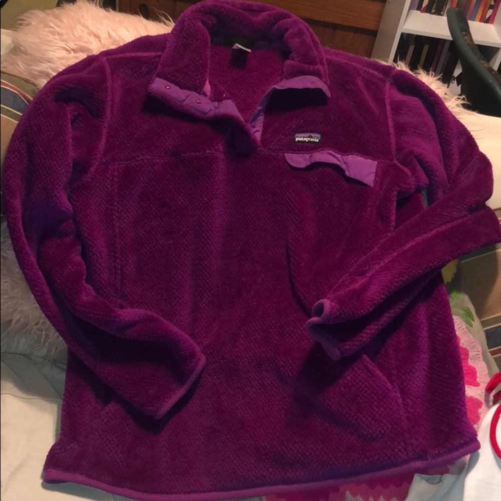 Purple Patagonia synchilla pullover